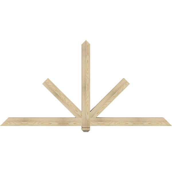 Ekena Millwork Kennewick Rough Sawn Timber Gable Bracket, Douglas Fir, 84"W x 42"H x 4"D x 4"F, 12/12 Pitch GBW084X42X0404KEN00RDF - main